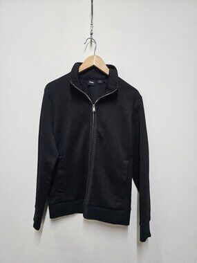 BOSS Hugo Boss Men's Black Full Zip Track Jacket Lightweight Size Small